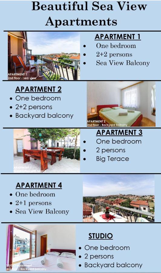 Beautiful Sea View Apartments - Niko Ceko Vrsar Exterior foto
